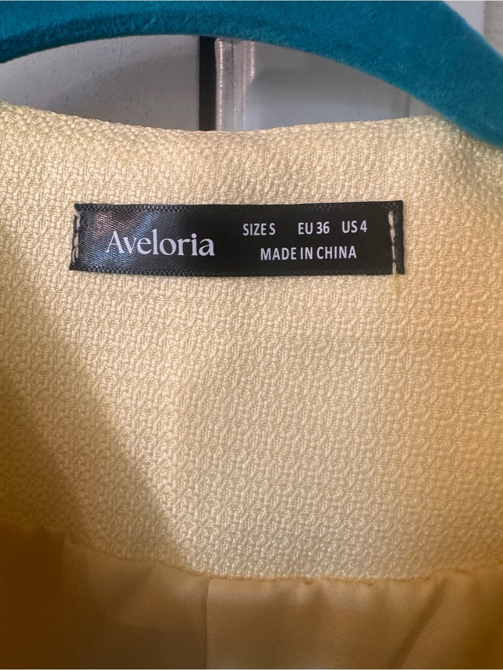 Pale Yellow Asymmetrical Single-Button Jacket - Picture 2 of 3